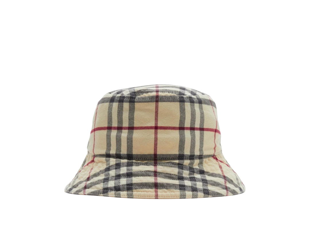 Burberry Burberry Cotton Bucket Hat Stone