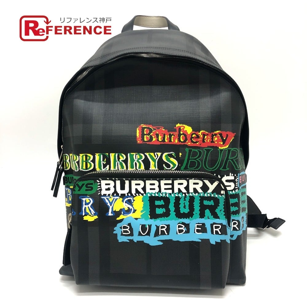 Burberry BURBERRY graphic Check Backpack Backpack PVC gray/Multicolore