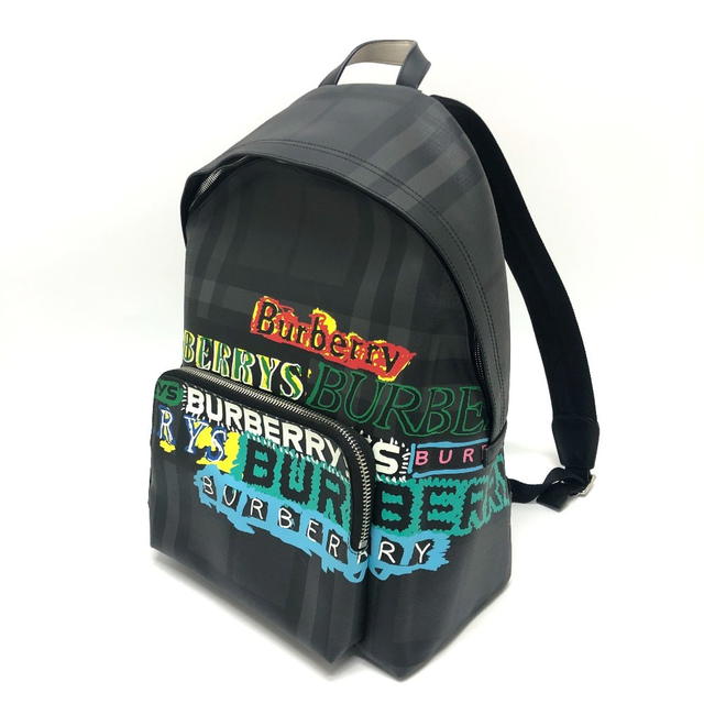 Burberry BURBERRY graphic Check Backpack Backpack PVC gray/Multicolore - view 3