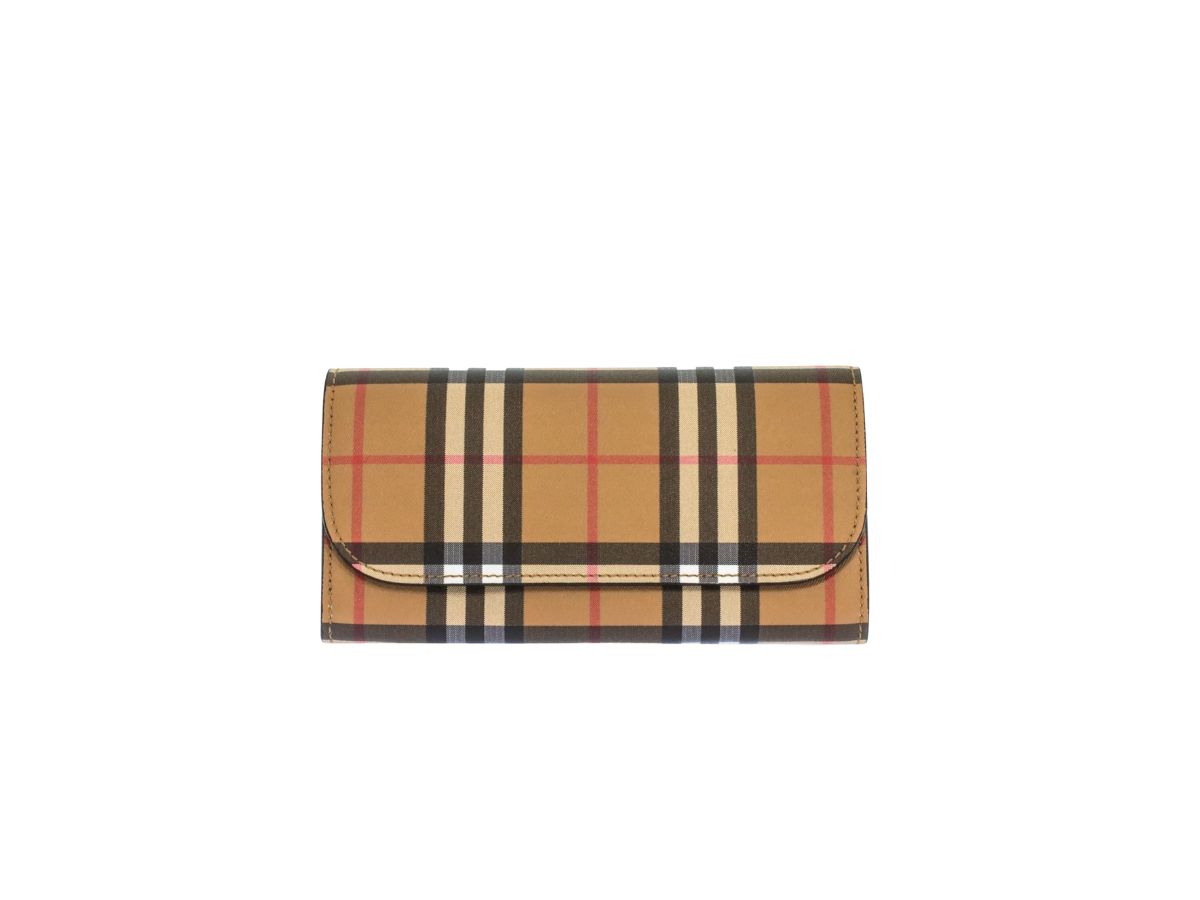 Burberry Burberry Halton Vintage Wallet In Check Leather Beige