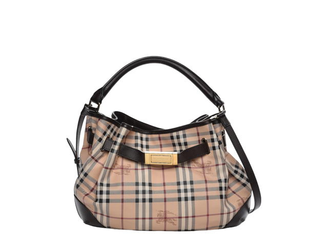 Burberry Burberry Haymarket Check Medium Willenmore Hobo Chocolate - view 1