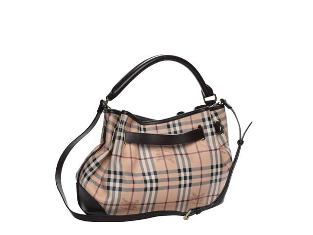 Burberry Burberry Haymarket Check Medium Willenmore Hobo Chocolate - view 2