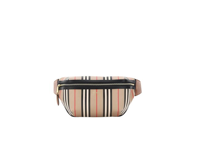 Burberry Burberry Icon Stripe Sonny Bum Bag In Calf Leather Archive Beige - view 1