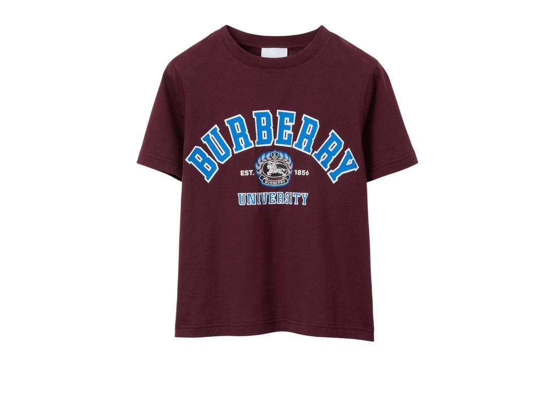 Burberry Burberry Kid's College logo-print cotton T-shirt In Dark Red