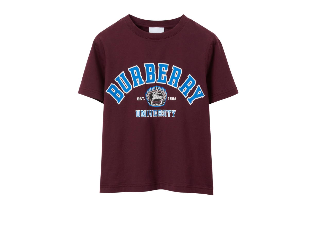 Burberry Burberry Kid's College logo-print cotton T-shirt In Dark Red