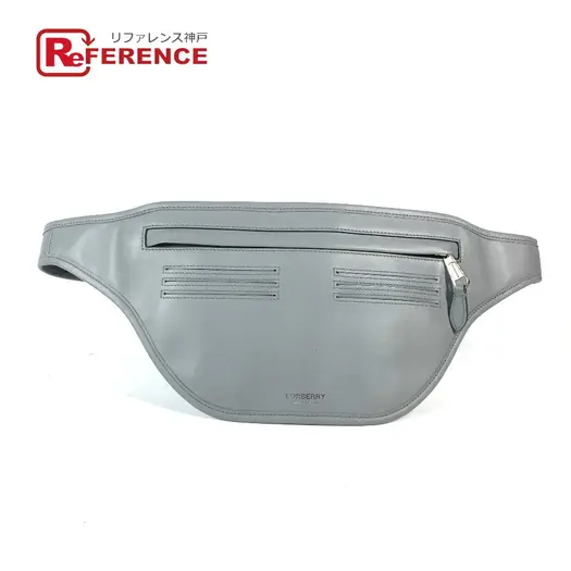Buy BURBERRY logo Bags Belt Bags Cross body bag Leather gray at Sasom – Authentic and Ready to Ship