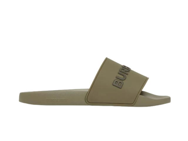 Burberry Burberry Logo Detail Two-tone Slides Dark Fern Green - view 1