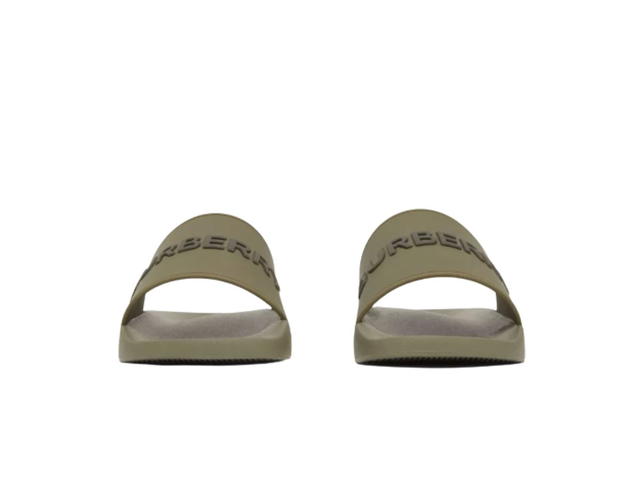 Burberry Burberry Logo Detail Two-tone Slides Dark Fern Green - view 2