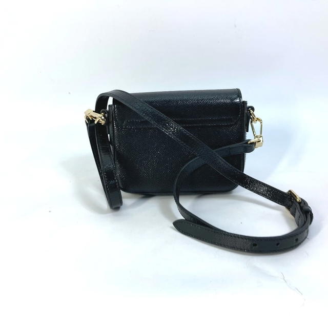 Burberry BURBERRY logo Fastener design Pochette Bag Crossbody Shoulder Bag Leather Black - view 3