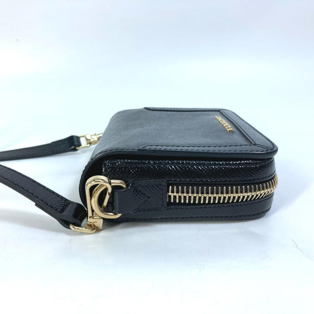 Burberry BURBERRY logo Fastener design Pochette Bag Crossbody Shoulder Bag Leather Black - view 4