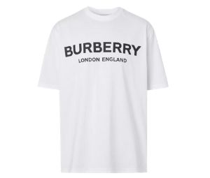 Buy Burberry Logo Print Cotton T-shirt White at Sasom – Authentic and Ready to Ship