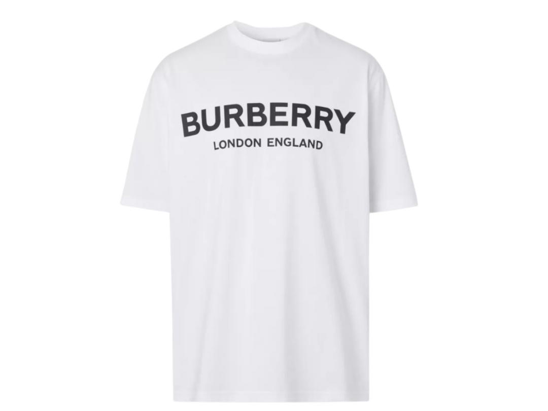 Burberry Burberry Logo Print Cotton T-shirt White
