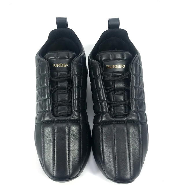 Burberry BURBERRY Logo Quilted Shoes Low-cut shoes sneakers Leather Black - view 2
