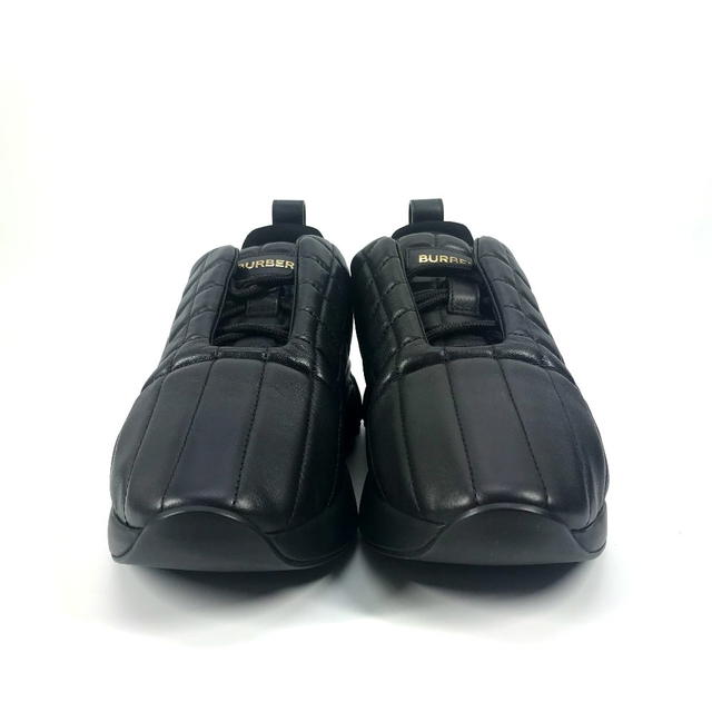 Burberry BURBERRY Logo Quilted Shoes Low-cut shoes sneakers Leather Black - view 3