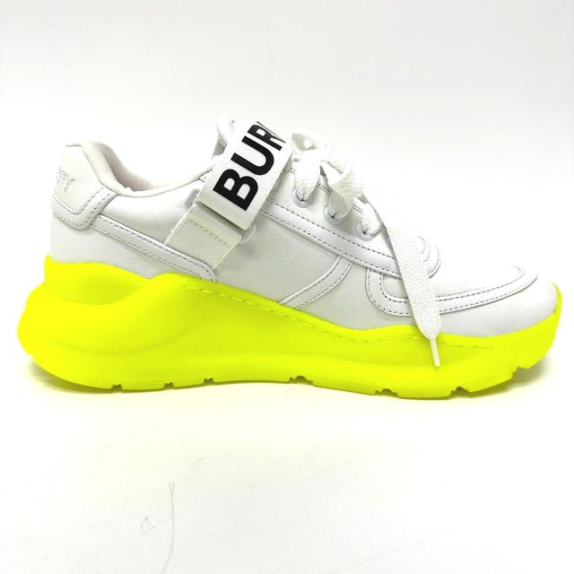 Burberry BURBERRY logo shoes sneakers Leather White/yellow - view 4