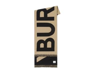 Buy Burberry Logo Wool Jacquard Scarf Archive Beige at Sasom – Authentic and Ready to Ship