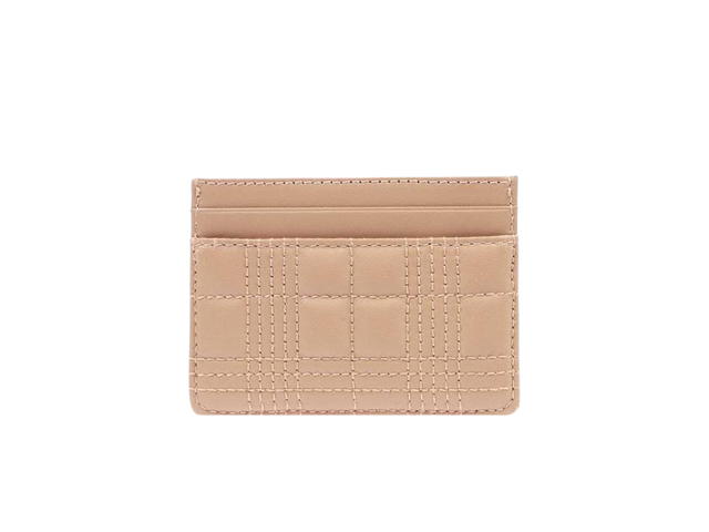 Burberry Burberry Lola Card Case In Quilted Leather With Gold Hardware Beige - view 2