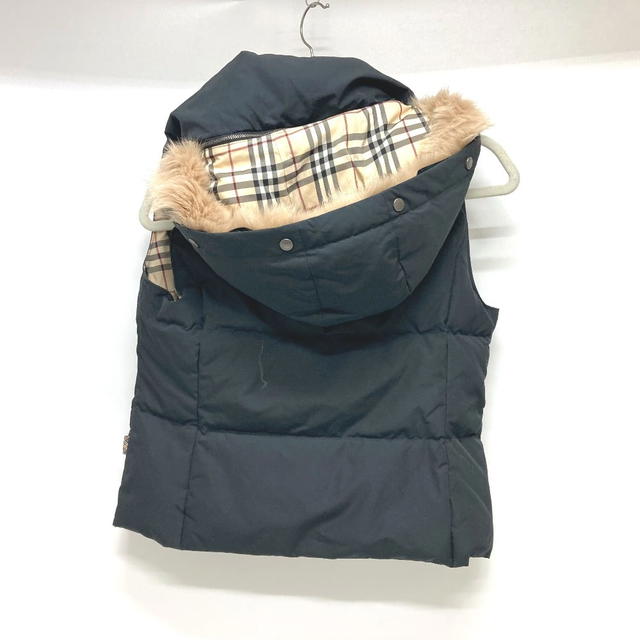 Burberry BURBERRY London Hood fur Down vest Nylon Black/SilverHardware - view 3