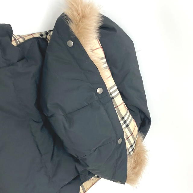Burberry BURBERRY London Hood fur Down vest Nylon Black/SilverHardware - view 5
