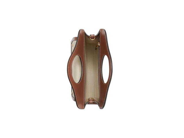 Burberry Burberry Mini Pocket Bag In Calf Leather With Polished Metal Hardware Natural-Malt Brown - view 3