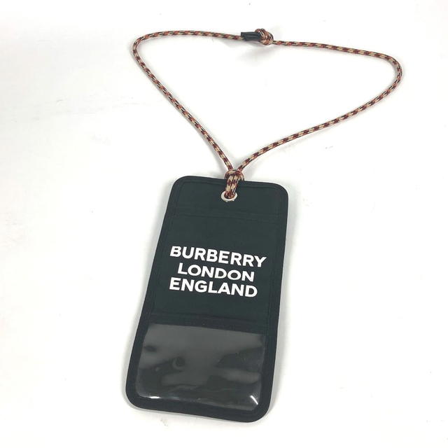 Burberry BURBERRY Neck with Strap logo Card Case Pass Case Pouch Nylon Black - view 2