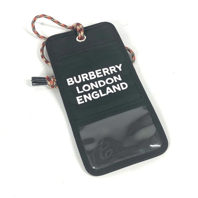 Burberry BURBERRY Neck with Strap logo Card Case Pass Case Pouch Nylon Black - view 4