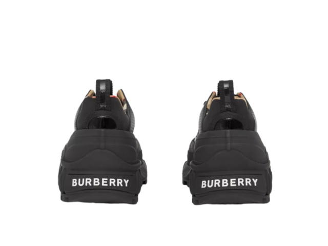 Burberry Burberry Nylon and Patent Leather Arthur Sneakers Black (W) - view 3