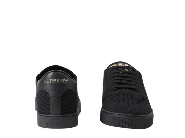 Burberry Burberry Nylon-Leather And Cotton Sneakers Black - view 3
