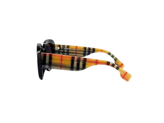 Burberry Burberry Round Sunglasses In Black Frame With Grey Lens - view 3