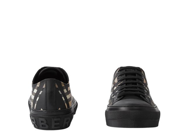 Burberry Burberry Sliced Check Cotton Sneakers Archive Beige - view 3