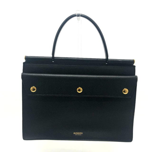 Burberry BURBERRY Square type small title bag Hand Bag Leather Black/GoldHardware - view 1