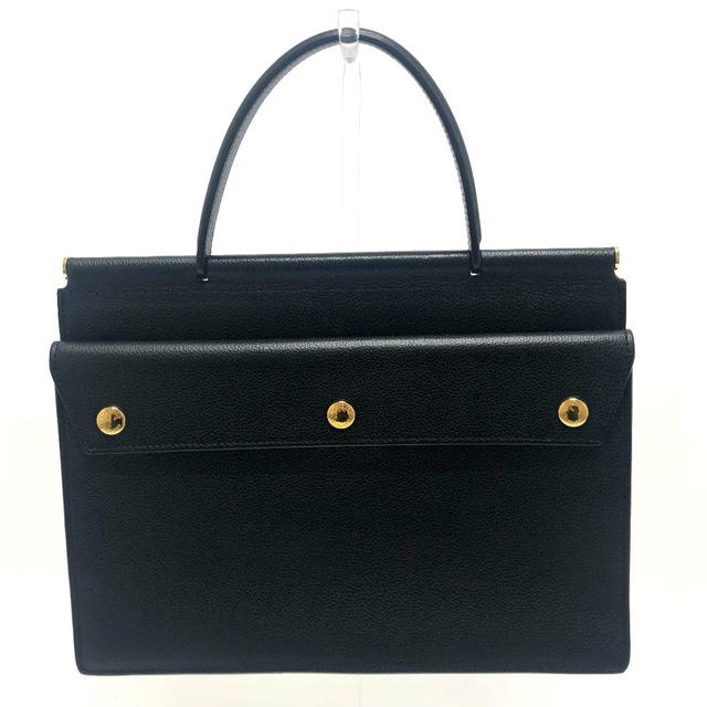 Burberry BURBERRY Square type small title bag Hand Bag Leather Black/GoldHardware - view 2