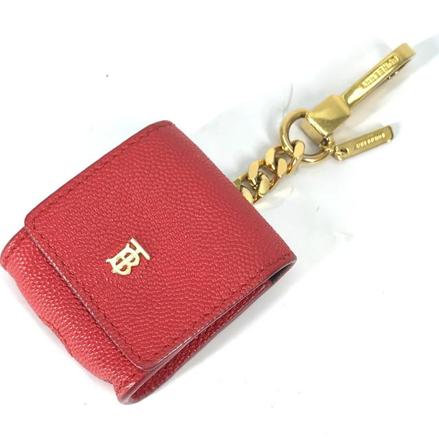 Burberry BURBERRY TB logo airpods case Earphone case Leather Red - view 2