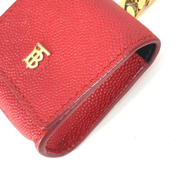 Burberry BURBERRY TB logo airpods case Earphone case Leather Red - view 4