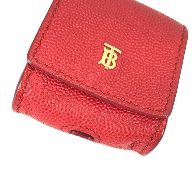 Burberry BURBERRY TB logo airpods case Earphone case Leather Red - view 5