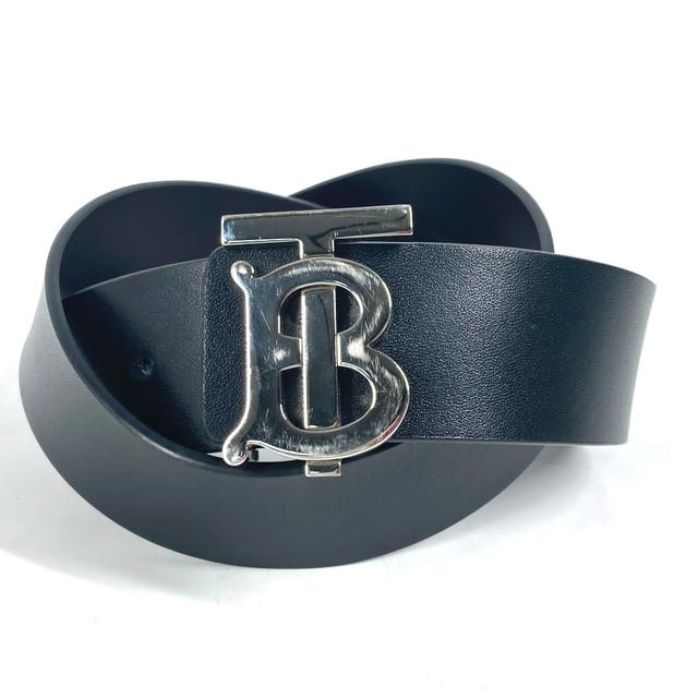 Burberry BURBERRY TB logo  belt Leather Black/SilverHardware - view 2