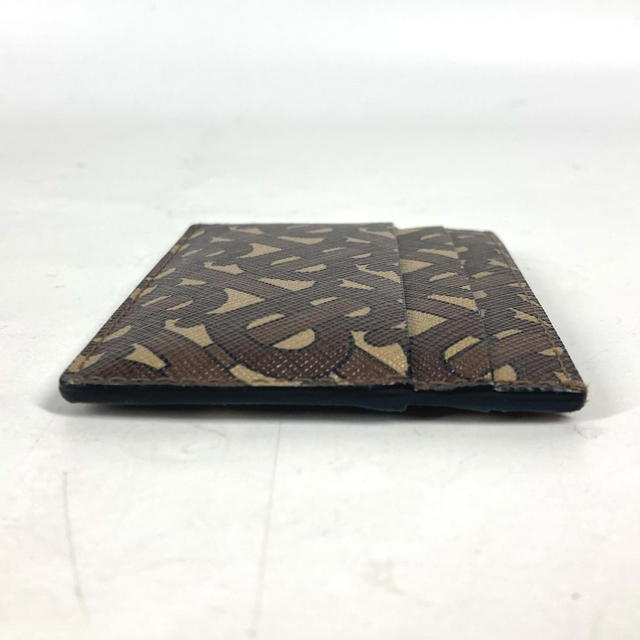 Burberry BURBERRY TB logo Business Card Holder Pass Case Card Case Leather Brown - view 4