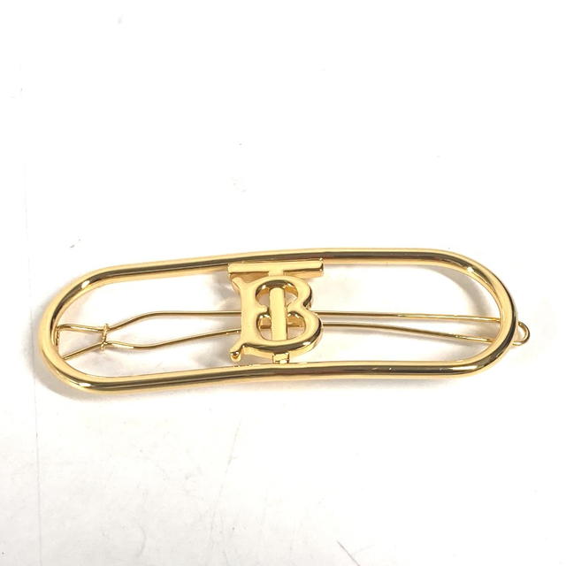 Burberry BURBERRY TB logo hair accessories hair pin Barrette Metal Gold Unused - view 2
