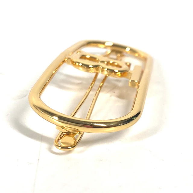 Burberry BURBERRY TB logo hair accessories hair pin Barrette Metal Gold Unused - view 3