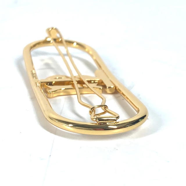 Burberry BURBERRY TB logo hair accessories hair pin Barrette Metal Gold Unused - view 5