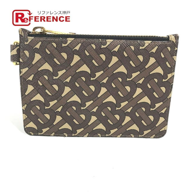 Burberry BURBERRY TB logo Wallet Coin Compartment Pouch coin purse Leather/PVC Brown - view 1