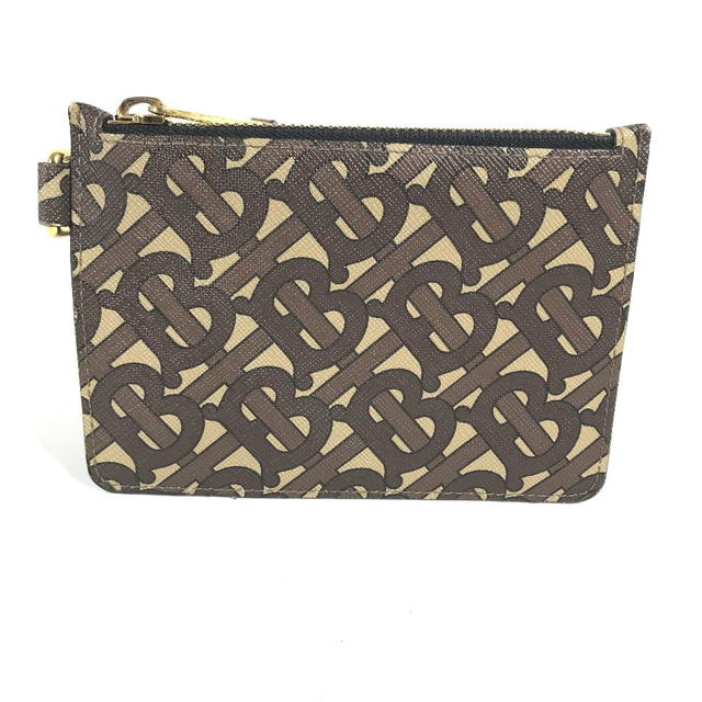 Burberry BURBERRY TB logo Wallet Coin Compartment Pouch coin purse Leather/PVC Brown - view 2