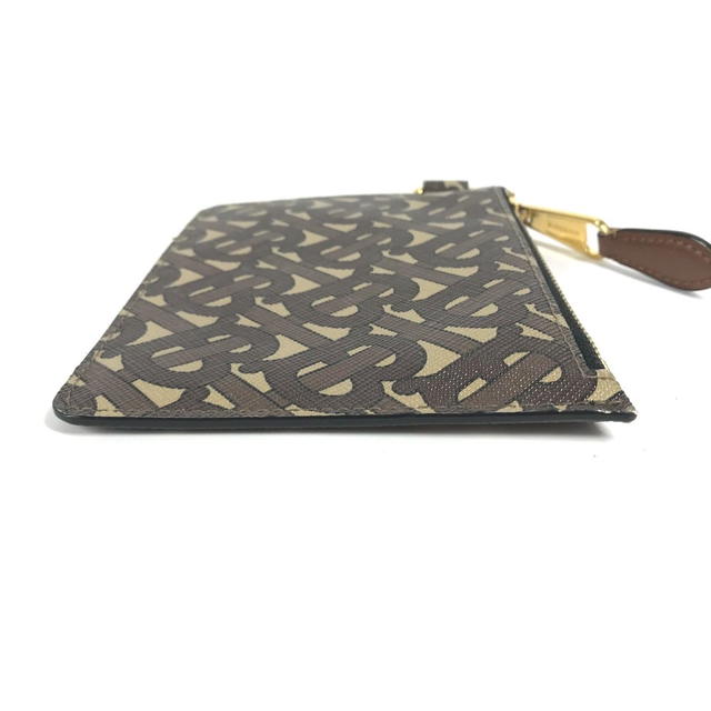 Burberry BURBERRY TB logo Wallet Coin Compartment Pouch coin purse Leather/PVC Brown - view 4
