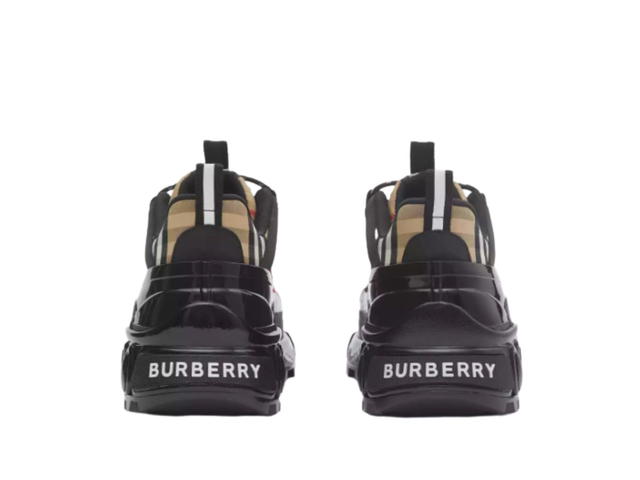 Burberry Burberry Vintage Check Cotton and Nylon Arthur Sneakers Archive Beige (W) - view 3