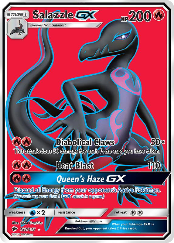 Pokemon Pokemon Salazzle-GX RU [BUS 132/147] Sun & Moon "Burning Shadows" (EN)