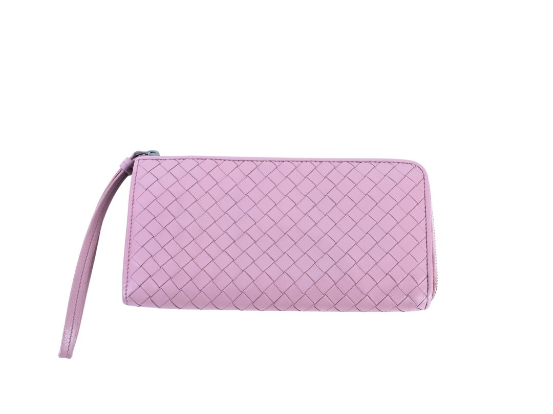 Bottega Veneta Bottega Veneta Zipped Long Wallet Pink