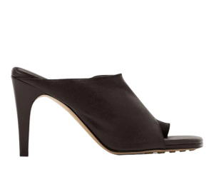 Buy Bottega Veneta Heeled Leather Slides Brown at Sasom – Authentic and Ready to Ship