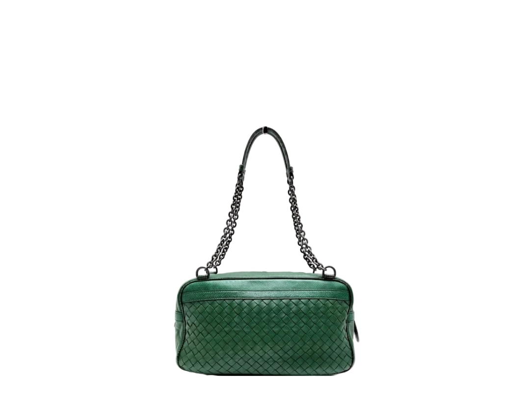 Bottega Veneta Bottega Veneta Intrecciato Shoulder Bag Green