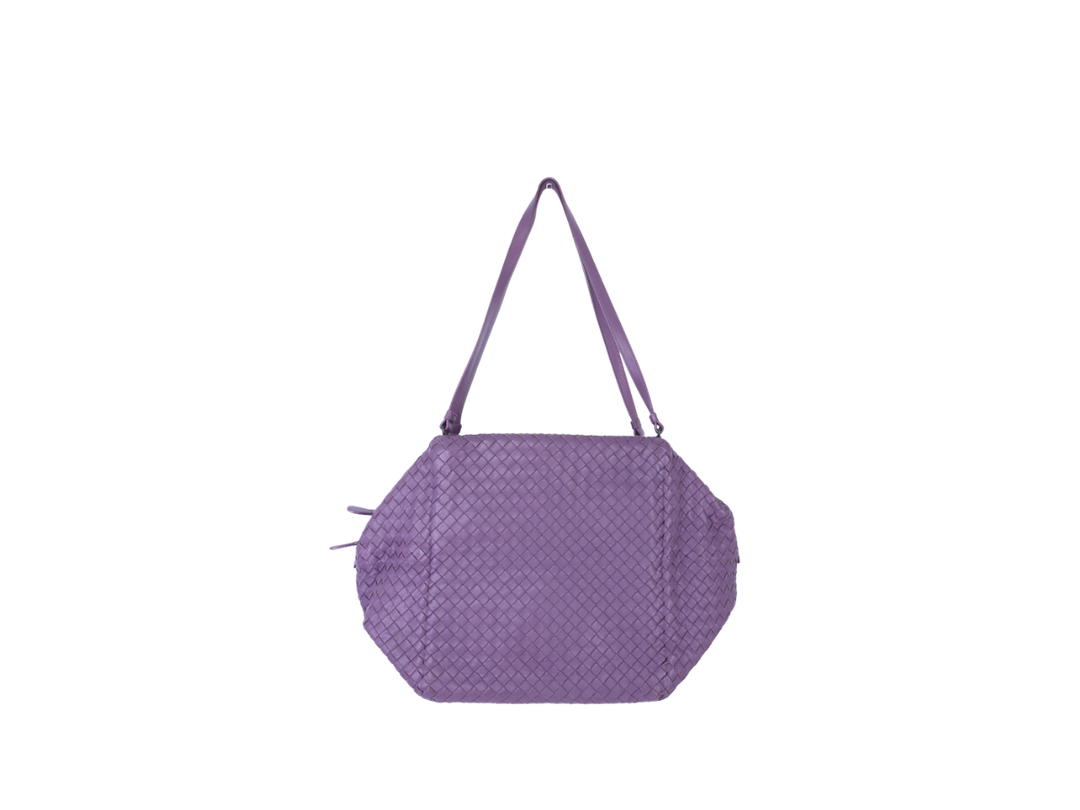 Bottega Veneta Bottega Veneta Textured Shoulder Bag Purple