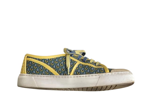 Bottega Veneta Bottega Veneta Butterfly Leather Sneakers Blue - view 1